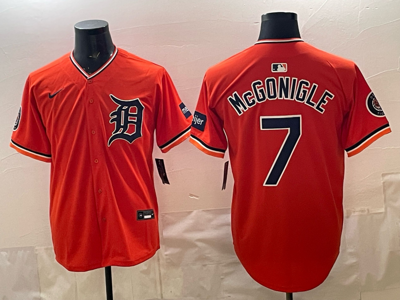 Men Detroit Tigers #7 McGonigle orange Nike 2026 MLB Jersey 0401003->detroit tigers->MLB Jersey